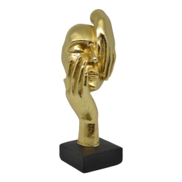 Διακοσμητική Φιγούρα Πρόσωπο 832682 6x5,7x16,5cm Black-Gold Ankor Πολυέστερ