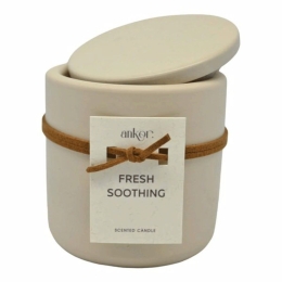 Αρωματικό Κερί Σε Δοχείο Fresh Soothing 833047 7,7x7,7x8cm Beige Ankor Τσιμέντο