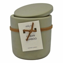 Αρωματικό Κερί Σε Δοχείο Urban Bamboo 833061 7,7x7,7x8cm Olive Ankor Τσιμέντο