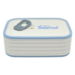 Φαγητοδοχείο 833979 17,4x12,6x6,5cm 950ml White-Light Blue Ankor Πλαστικό
