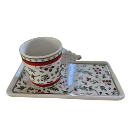 Φλυτζάνι Τσαγιού Christmas Flowers (Σετ 2Τμχ) 738074 160ml Multi Marva