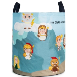 Καλάθι Παιχνιδιών Olympian Gods 50x45cm Blue-Multi The Toy Bin Ύφασμα
