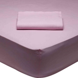 Σεντόνι 1012 Best Colors Pink Das Home Υπέρδιπλo 230x260cm Χωρίς Λάστιχο 100% Βαμβάκι