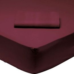 Σεντόνι Με Λάστιχο 1014 Bordo Das Home Μονό 100x200cm Με Λάστιχο 100% Βαμβάκι