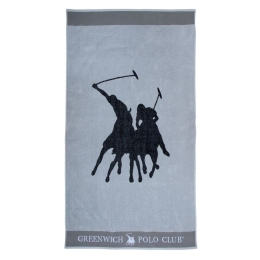 Πετσέτα Θαλάσσης 3852 Grey-Black Greenwich Polo Club Θαλάσσης 90x170cm 100% Βαμβάκι