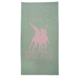 Πετσέτα Θαλάσσης 3850 Mint-Pink Greenwich Polo Club Θαλάσσης 90x170cm 100% Βαμβάκι