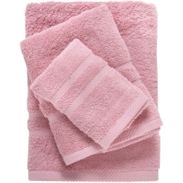Πετσέτες Best 0714 (Σετ 3τμχ) Pink Das Home Σετ Πετσέτες 70x140cm 100% Βαμβάκι