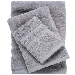 Πετσέτες Best 0717 (Σετ 3τμχ) Grey Das Home Σετ Πετσέτες 70x140cm 100% Βαμβάκι