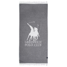 Πετσέτα Θαλάσσης - Παρεό 3903 85x170 Grey-Ivory Greenwich Polo Club Θαλάσσης 85x170cm Μουσελίνα
