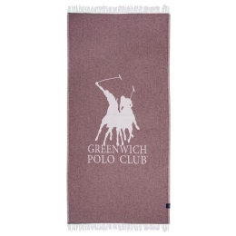 Πετσέτα Θαλάσσης - Παρεό 3906 85x170 Bordo-Ivory Greenwich Polo Club Θαλάσσης 85x170cm Μουσελίνα