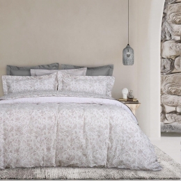 Σεντόνια 9620 Happy (Σετ 4τμχ) Grey-Ecru Das Home Υπέρδιπλo 240x260cm 100% Βαμβάκι