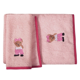 Πετσέτες Βρεφικές 8839 (Σετ 2τμχ) Pink Greenwich Polo Club Σετ Πετσέτες 70x130cm 100% Βαμβάκι