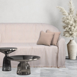 Ριχτάρι 0256 Ecru-Beige Das Home Τριθέσιο 180x300cm Βαμβάκι-Πολυέστερ