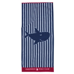 Πετσέτα Θαλάσσης Παιδική 3902 Blue-White Greenwich Polo Club Θαλάσσης 70x140cm 100% Βαμβάκι