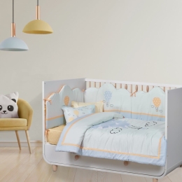 Κουβερλί Βρεφικό 4880 Yellow-Grey-Mint Das Home 110x150cm Microfiber