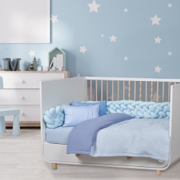 Κουβέρτα Βρεφική 4883 Light Blue-Blue Das Home Κούνιας 110x150cm 100% Βαμβάκι