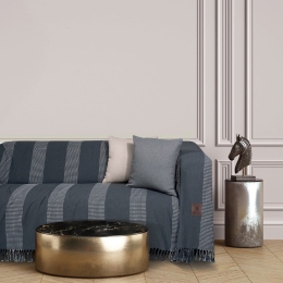 Ριχτάρι 3918 Ivory-Dark Grey Greenwich Polo Club Διθέσιο 180x250cm 100% Βαμβάκι