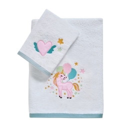 Πετσέτες Βρεφικές 4919 (Σετ 2τμχ) White-Mint-Pink Das Home Σετ Πετσέτες 70x140cm 100% Βαμβάκι