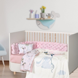 Κουβέρτα Βρεφική 4915 Fleece Light Blue-Pink-Mint Das Home Αγκαλιάς 80x110cm Πολυέστερ
