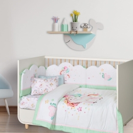 Πάπλωμα Βρεφικό 4919 Mint-White-Pink Das Home 110x150cm Microfiber
