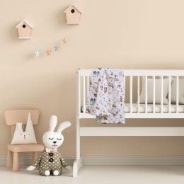 Σεντόνια Βρεφικά 4916 (Σετ 2τμχ) White-Coffee-Grey Das Home Λίκνου 70x120cm 100% Βαμβάκι