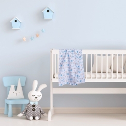 Σεντόνια Βρεφικά 4918 Σετ 2τμχ) White-Blue-Ochre Das Home Λίκνου 70x120cm 100% Βαμβάκι