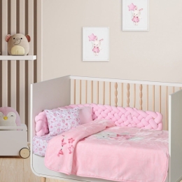 Κουβέρτα Βρεφική Relax 4917 Velour Pink Das Home Κούνιας 110x140cm Polyester