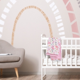 Σεντόνια Βρεφικά 4936 (Σετ 2τμχ) Pink-White Das Home Λίκνου 70x120cm 100% Βαμβάκι
