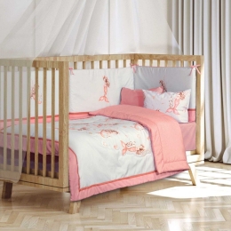 Κουβερλί Βρεφικό 8853 Grey-Pink Greenwich Polo Club 110x150cm Microfiber