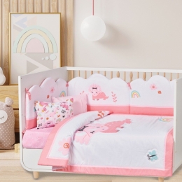 Κουβερλί Βρεφικό 4936 Pink-White Das Home 110x150cm Microfiber