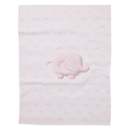 Κουβέρτα Βρεφική Πικέ 4957 White-Pink Das Home Αγκαλιάς 75x100cm 100% Βαμβάκι