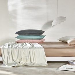 Σεντόνι Opulence 121 Με Λάστιχο Ecru Kentia Υπέρδιπλo 160x200cm 100% Βαμβακοσατέν