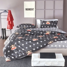 Παπλωματοθήκη Paul Frank 29 (Σετ 3τμχ) Grey Kentia Υπέρδιπλο 220x240cm 100% Βαμβάκι