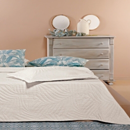Κουβερλί Jana 12 (Σετ 3τμχ) Ivory Kentia King Size 260x250cm Βαμβάκι-Μικροφίμπρα