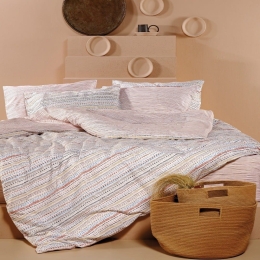 Παπλωματοθήκη Kilmi 06 (Σετ 2τμχ) Blue-Terracotta Kentia Μονό 160x240cm 100% Βαμβάκι