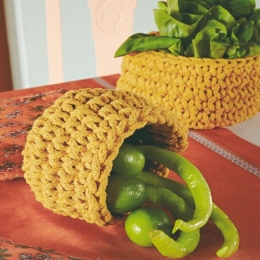 Καλάθι Cestino 231-28 20Χ20Χ10cm Yellow Kentia 100% Βαμβάκι
