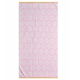 Πετσέτα Βρεφική Calla Pink-White Kentia Σώματος 70x125cm 100% Βαμβάκι