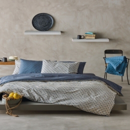 Παπλωματοθήκη Ariston 01 (Σετ 2τμχ) Blue-Beige Kentia Μονό 165x245cm 100% Βαμβάκι