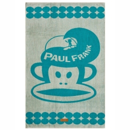Πετσέτα Θαλάσσης Παιδική Βελουτέ Paul Frank 50 Petrol-Light Grey Kentia Θαλάσσης 70x140cm 100% Βαμβάκι