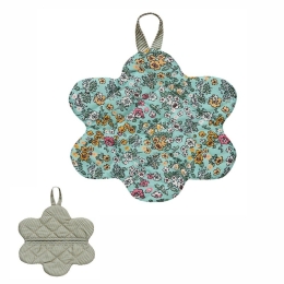 Πιάστρες Κουζίνας Fusion 244 (Σετ 2τμχ) 20cm Green-Multi Kentia 20x20cm 100% Βαμβάκι