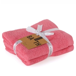 Πετσέτες Riley 44 (Σετ 2τμχ) Pink Kentia Σετ Πετσέτες 50x90cm 100% Βαμβάκι