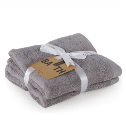 Πετσέτες Riley 22 (Σετ 2τμχ) Grey Kentia Σετ Πετσέτες 50x90cm 100% Βαμβάκι