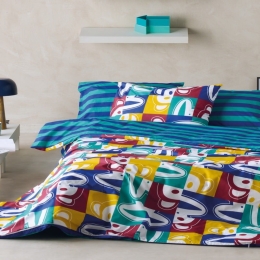 Κουβερλί Παιδικό Paul Frank 48 Multi Kentia Μονό 160x240cm 100% Βαμβάκι
