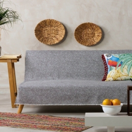 Ριχτάρι Liberty 22 Grey Kentia Πολυθρόνα 170x180cm Βαμβάκι-Πολυέστερ