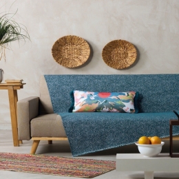 Ριχτάρι Liberty 01 Petrol Kentia Πολυθρόνα 170x180cm Βαμβάκι-Πολυέστερ