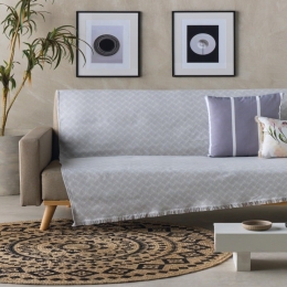 Ριχτάρι Marcel 32 Ecru-Light Grey Kentia Διθέσιο 180x240cm Βαμβάκι-Πολυέστερ
