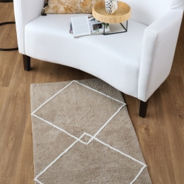 Χαλάκι Veda 04 70X130 Taupe Kentia 70Χ130cm