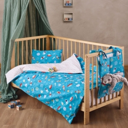 Πάπλωμα Βρεφικό Comet Blue-Multi Kentia Κούνιας 100x140cm 100% Βαμβάκι