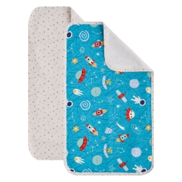 Σελτεδάκια Βρεφικά Comet (Σετ 2τμχ) Blue-Multi Kentia 72x42cm 100% Βαμβάκι