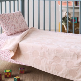 Κουβέρτα Βρεφική Ματλασέ Amarena Pink Kentia Αγκαλιάς 70x100cm 100% Βαμβάκι